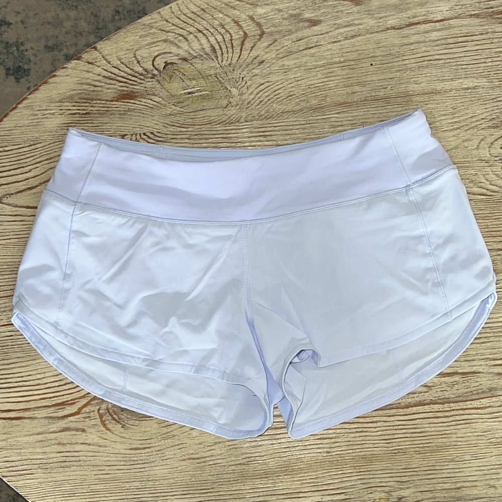Lululemon speed up low rise shorts NWOT size 6 in Pastel Blue